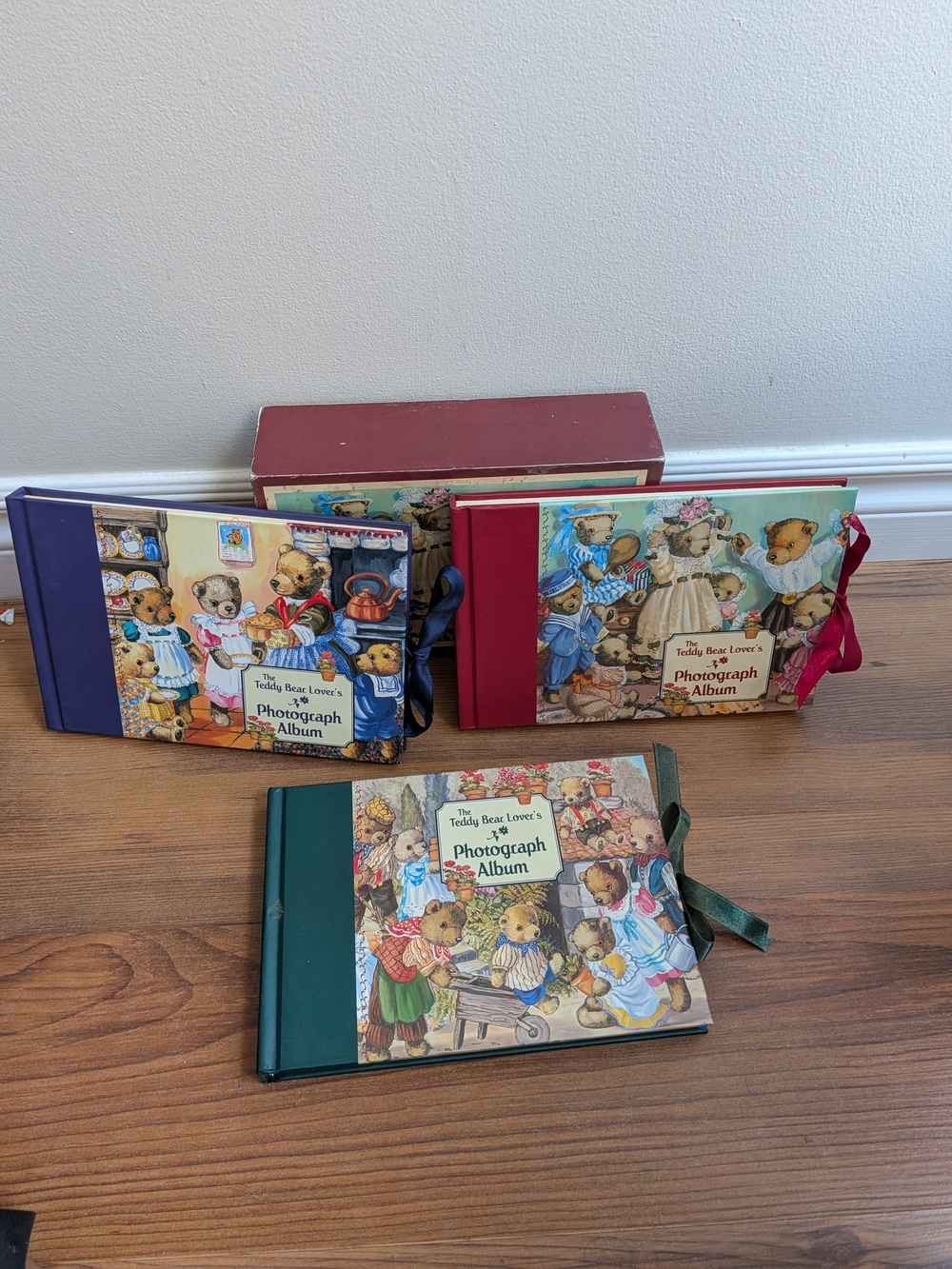 RARE Vintage Unused  Set Of 3 Teddy Bear Lover's Photograph Albums